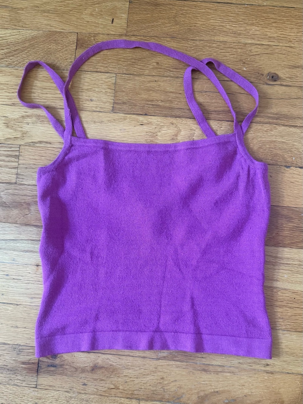 Vintage y2k BCBGMAXAZRIA Vibrant Purple Knit Tank Top Camisole size small